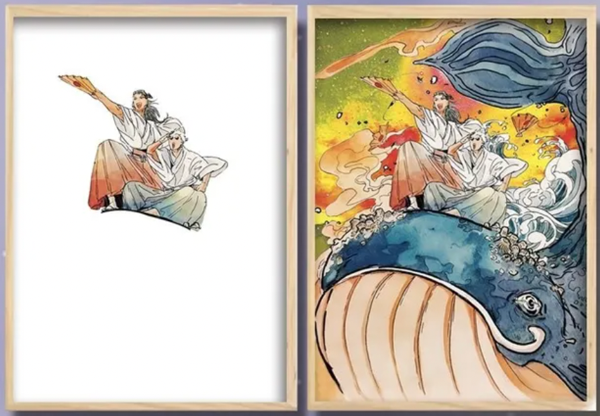 Jujutsu Kaisen | Gojo & Geto on a Whale LED Light Painting